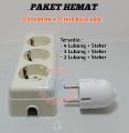 Stop Kontak Socket Stop Kontak Colokan 2,3,4 Lubang + Steker Arde Bulat. 