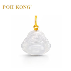 POH KONG 750/18K Yellow Gold Lucky Blessings Buddha Pendant