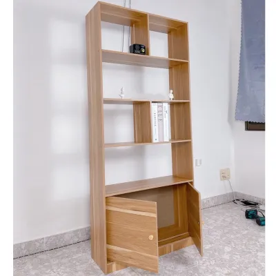 Kệ sách gỗ tủ gỗ chữ U để đồ năng giá sách để đồ nhiều tầng trưng bày trang trí gỗ MDF có ngăn chống mối mọt
