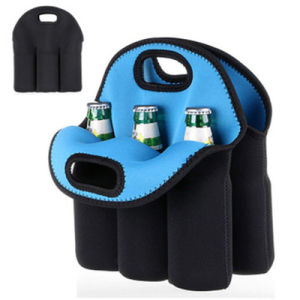 6 Bottles Extra Thick Insulated Neoprene Carrier Bottle Tote Carry Case Bag for Beer Baby Bottle Cans Drinks Party