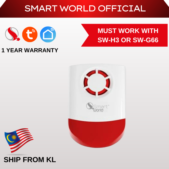 SMART WORLD 315mHz/ 433mHz Wireless Outdoor Alarm Siren 120dB Flash