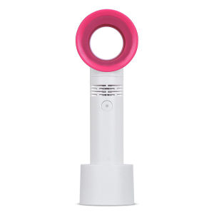 Portable USB Rechargeable Bladeless Fan Handheld Mini Cooler No Leaf Handy Fan 3 Speed Level
