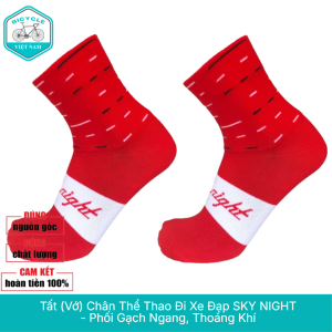 Tất (Vớ) Thể Thao Đi Xe Đạp SKY NIGHT – Phối Gạch Ngang