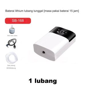 mini aerator AC/DC Oxygen air aquarium ikan Pompa Oksigen Rumah Tangga Tangki Ikan Batang Pompa Oksigen Sangat Tenang Pengisian Daya Pasokan Gatal Tujuan Ganda Pompa Oksigen Mesin Pengisi Oksigen AC DC