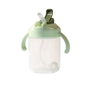 TANFU Leak-proof Toddler Water Bottle Drop-resistant Portable Toddler Feeding Sippy Cup BPA Free Dual Handle Learning Water Container Kids