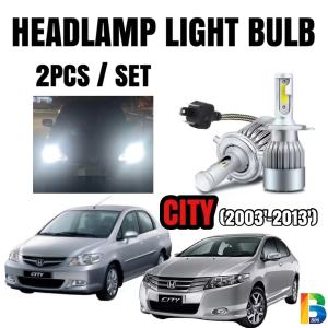 2PCS HONDA CITY (2003-2013) HEADLAMP LIGHT BULB LED HID 6000k White Front Car Kereta Spotlight Lampu Besar Kereta Spotlight H4 汽车大灯灯泡