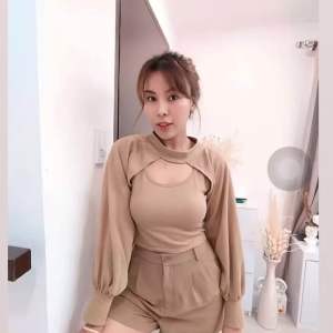 ELfille Official - 2in1 Cut Out Longsleeves and Sando Coords Set