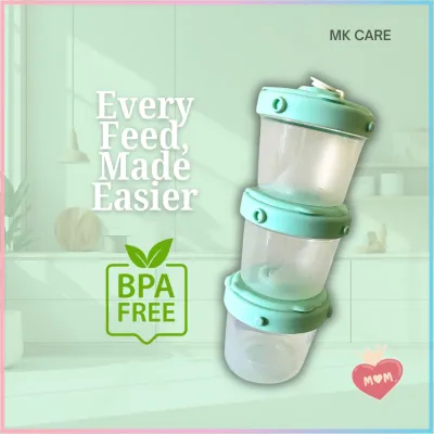 Mum’s Baby Milk Powder Container 3-Layer Stackable Portable Food Dispenser | Baby Milk Powder Container
