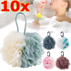 10Pcs Large Bath Bubble Balls / Soft Mesh Shower Ball / Durable Bath Ball / Body Skin Cleaning Tool Bathroom Accessories