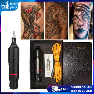 Set pena tato/set lengkap alat tato/ Mesin Tattoo Rotary Pen Full Set Tattoo Pen Machine Alat Tatto Tubuh