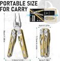 BIBURY Multitool Pliers Pro BI2045, Foldable Multitools with Replaceable Wire Cutters and Saw, Stainless Steel Multi Tool w/Upgraded Scissors and Screwdriver Set, Ideal for Camping, Fishing, Survival. 