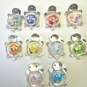 MINUTE 10pcs Glow in The Dark Turtle Figurines Vibrant Colorful Resin Mini Resin Animals Cute DIY Crafts 3D Luminous Turtle Indoor Decor