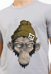 Kaos Pria Premium 3 Dimensi Tshirt 0blong Animasi Monkey Face Katun 24s 100% H099 By Hans & co