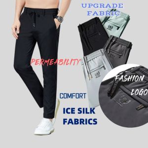 Mens Casual Pants Chinos Elastic Cotton Seluar Long Trousers Men Sports Casual Pants Loose Beam Feet All-match Version Fashion Jogging Pants Chinos Pant Men Thin Slim Running Quick-drying size m-5xl - Lazada