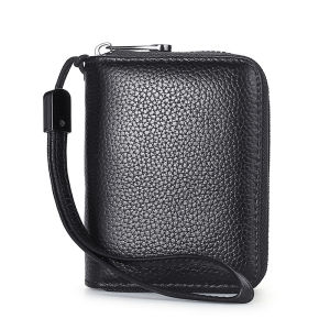 ใหม่2022 VIP ที่ใส่บัตรหนังแท้ Walet บัตรเครดิตกระเป๋าคลัทช์บุรุษสตรีเปลี่ยนกุญแจเหรียญการ์ดกระเป๋าซิปที่มีสายคล้องมือ