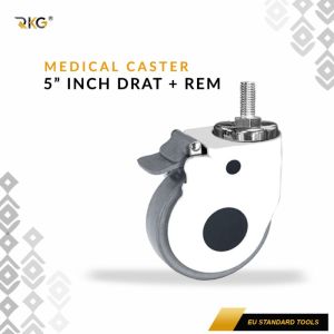Roda Hospital Rumah Sakit TPR 5 Inch Silent Medical Caster Wheel