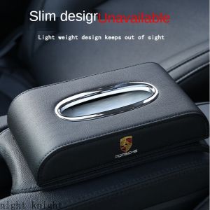 (Tissue Box)Porsche Premium Leather Car Tissue Box Suitable for Porsche Panamera Macan Cayenne Taycan 917 718 911 high quality