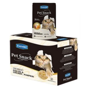 85g FAENBEI Cat Wet Food Pouch Complete Nutrition Cat Treat Snack For 3 Months+ Kitten Adult Cat Boost Immunity Skin Coat Urinary Health Meat Jelly Pouch