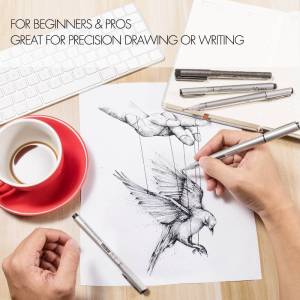 VC Art Micron Drawing Pen 12 points Pigment Liner Waterproof Acid Free Fade Resistant Art Supplies Sketching