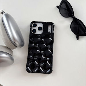 Luxury 3D Candy Color Lattice Shockproof Case For iPhone 17 Air 16 15 14 13 12 11 Pro Max Mini Plus Glossy Silicone Bumper Cover