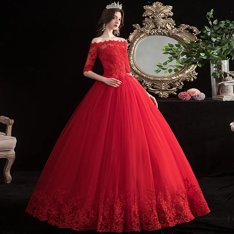 Beautiful red hotsell wedding gowns