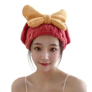Absorbent Microfiber Hair Towel For Women Quick Drying Soft Bath Turban Elastic Design