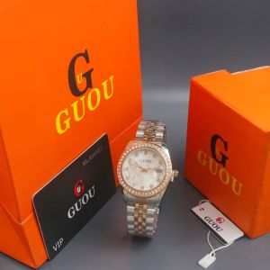 Box Exclusive Small  + Paperbag / Jam Tangan Guou Diamond Grigi VA-823DA / Jam Tangan Fashion Wanita Tali Rantai Diameter 36cm