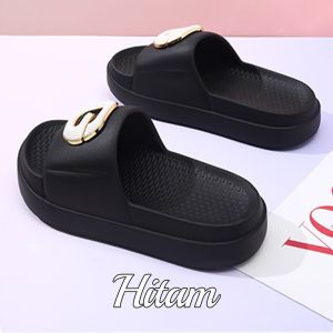 Sandal Selop Wanita Kekinian Tinggi Elegan Premium Terbaru Sendal wanita Wedges Karet Terbaru Cewek Perempuan Empuk EVA