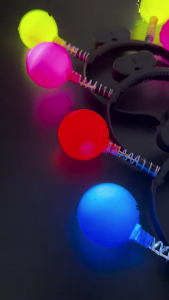 Eye Catching Glowing Balls Hairband Hair Accessory for Various Occasion Spring Hairhoop Powered Headwear