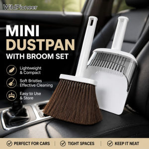 WildPioneer Mini Dustpan With Broom Set Portable Hand Brush For Desk Keyboard Car Interior Window Cleaning
