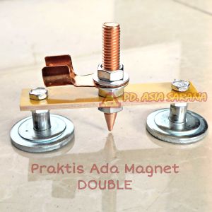 Clamp Tang Las Magnet DOUBLE Tembaga Massa Kabel Trafo Welding + Skun