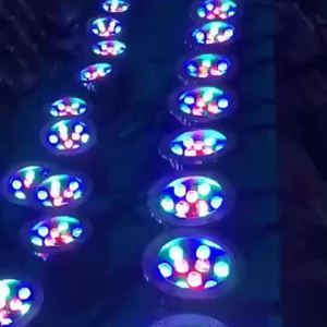SXH  Underwater Ultra-Thin Ground Light led Outdoor Waterproof Embedded Colorful Pool Spotlight 12v24v Fish Pond Pool Light