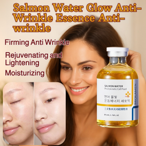 Salmon Water Light Essence Firming Anti Wrinkle Rejuvenating and Lightening Collagen Moisturizing Lotion Skin Care Hydrating Facial Cell Liquid 三文鱼水光抗皱精华液