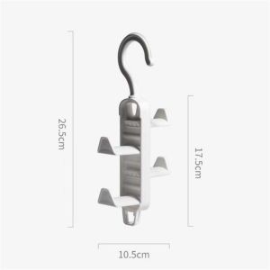 1 Pcs Rotatable Wardrobe Double Sided Hanger Creative Household Removable Bag Scarf Tie Storage Hanger