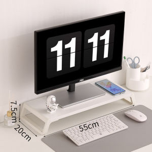 OutingSG® Desktop Computer Monitor Riser Stand - Office Desk Screen Organizer & Storage Shelf with USB Expansion