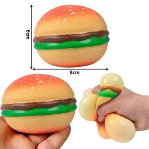 11 Styles Squishy Hamburger Stress Ball Autism Sensory Toy Stress & Anxiety Relief Toys Pinch Decompression Ball Party Gifts
