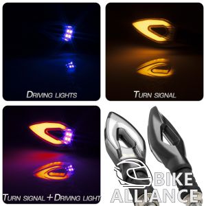 ✔READY STOCK✔ PEACH HEART SHAPE DUAL COLOR LED TURNING SIGNAL LIGHT UNIVERSAL Y15ZR Y15 Y125Z RS150 RS150R EX5 LC135