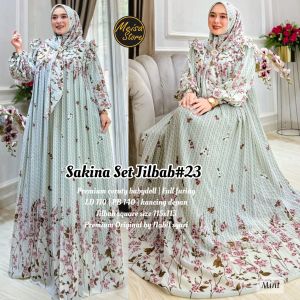 Dress jumbo Sakina #3/Gamis syari jumbo/Dress pesta kondangan/baju muslim wanita terkini/Gamis jumbo LD 110/ dress kasual terkini