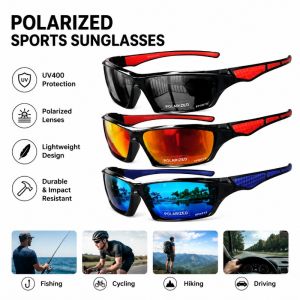 Sports Polarized Sunglasses for Men and Women Fishing Cycling Uv400 Protection