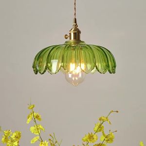 SXH Nordic Japanese Style Internet Celebrity Restaurant Light Bar Counter Cafe Hallway Homestay Vintage Brass Glass Small Pendant Light