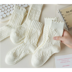 Socks Midcap Women White Socks Female Socks Uniform Cotton Socks Cute 10-16 years old.