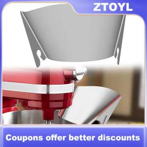 【ZTOYL】 Stainless Steel Pouring Chute Shield For Mixers Universal Splash Guard Food Processor Attachment Safety Shield For Kitchen