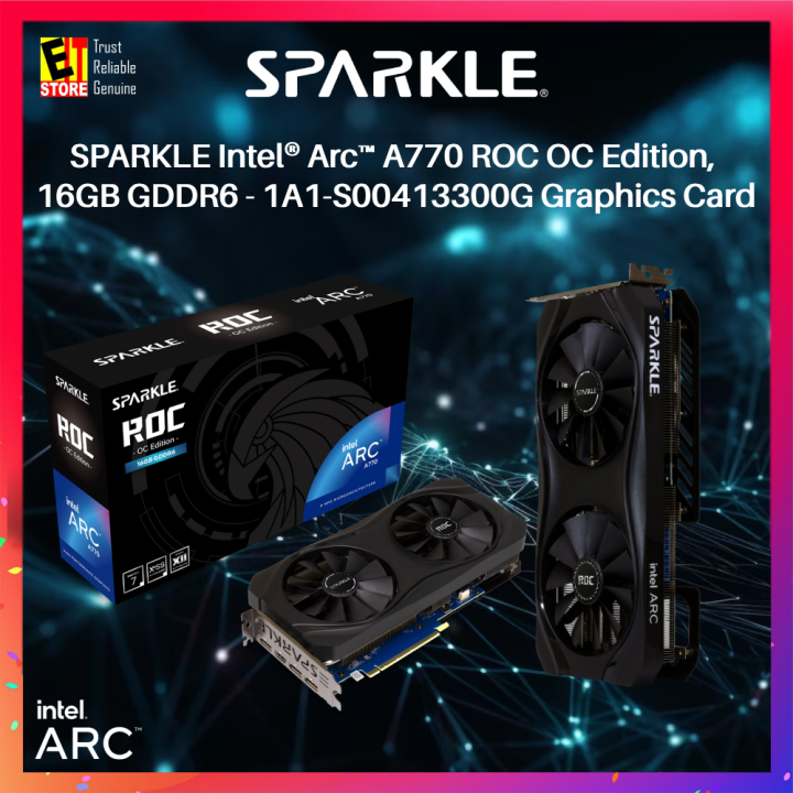 SPARKLE Intel Arc A770 ROC OC Edition, 16GB GDDR6 Graphics Card Black ...