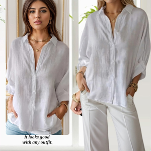 Cotton and linen spring shirt Laceup back spring shirt棉麻背面系带设计衬衫