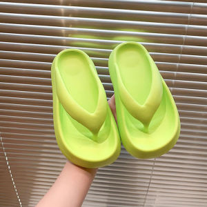 LKShoes ใหม่🌈รองเท้าแตะแฟชั่นพื้นหนาเบาใส่สบาย รองเท้าแตะหูหนีบผญสีพื้นไม่พิมพ์ลวดลาย รองเท้าแตะผู้หญิงเรียบหรูแต่งตัวง่ายใส่ได้ทุกโอกาส😎