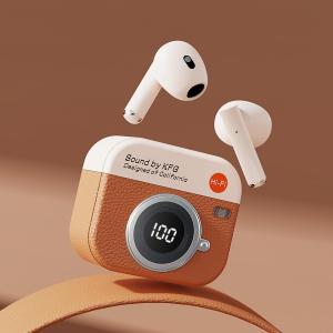 Kamera kartun wayarles dengan muzik Fon Kepala separuh dalam Telinga pasangan sukanEarbuds video TWS 9D HIFI Stereo HD panggilan dolby Stereo Fon Telinga Kortikal Zweicx