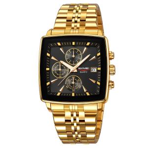 SKMEI 2434 Jam Tangan Pria Analog Chronograph Tali Stainless