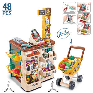 Thaitrendy Home Supermarket ชุดของเล่น จำลองซุปเปอร์มาเก็ต