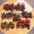 BENSON0 2Pcs Princess Baby Wig Hairpin Cute Curly Bowknot Hairclip Fasion Kids Headwear Children's Bow Wig Girls. 