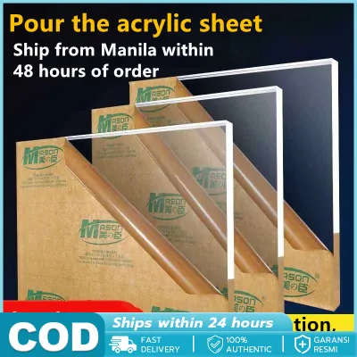 Clear Transparent Acrylic Sheet 3mm/ Big size/ Medium Size / Pre Cut Size Plastic Glass Plexiglass Perspex Plate【24-hour shipping】